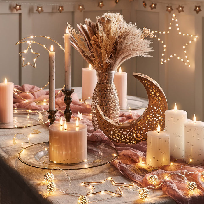 Gold Moon and Star Micro Light Table Decoration