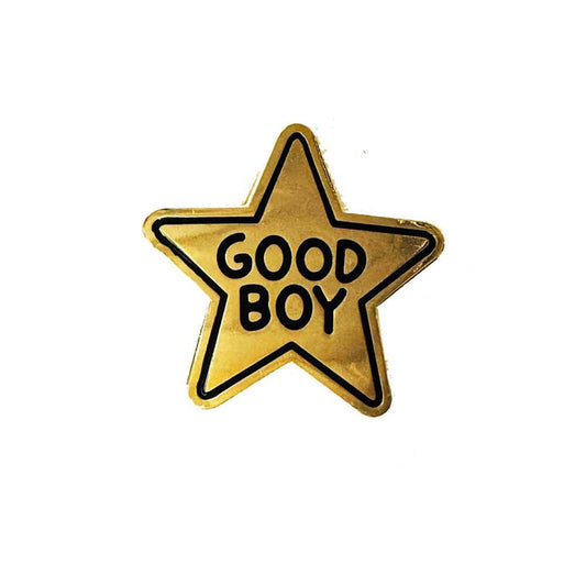 good boy gold star pin