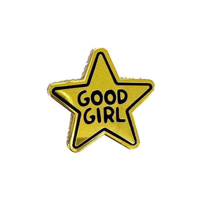 good girl gold star pin