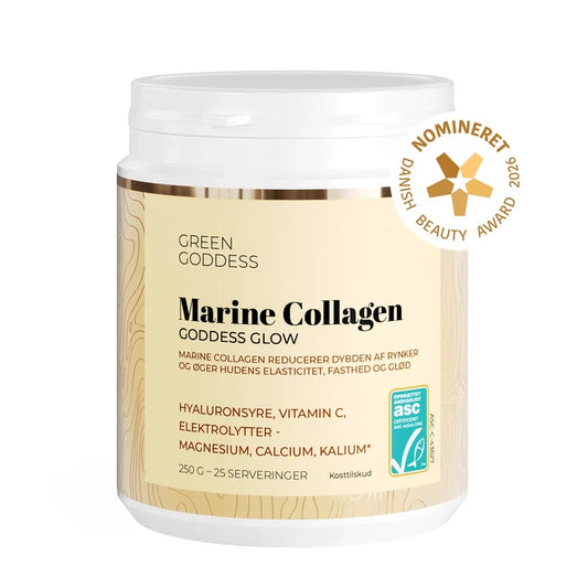 Green Goddes - Goddess Glow Marine Collagen - hyaluronsyre, C-vitamin & elektrolytter -  250 g