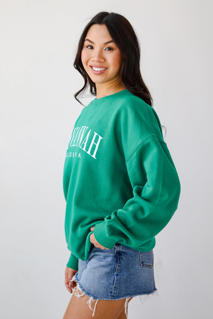 Green Savannah Georgia Block Letter Sweatshirt