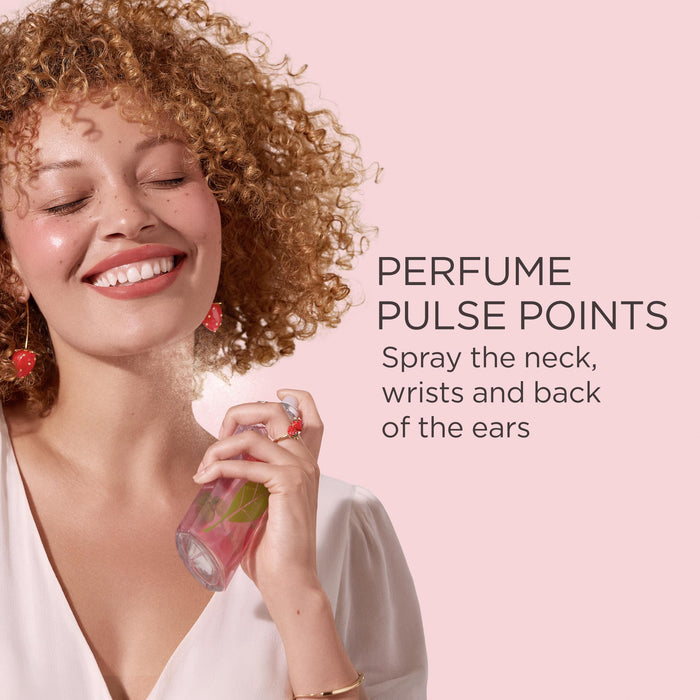 Perfume Pulse Points. Spray the neck, wrists and back of the ears.