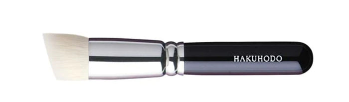 Hakuhodo G5552 BkSL Foundation Brush Round & Angled Duo Fiber