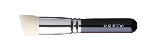 Hakuhodo G5552 BkSL Foundation Brush Round & Angled Duo Fiber