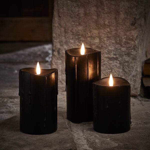 Halloween Black Pumpkin & TruGlow® Candle Bundle