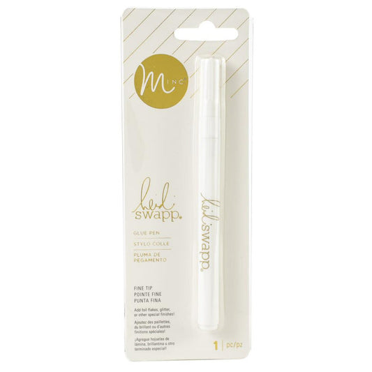 Heidi Swapp - Minc Glue Pens - Select Fine/Wide Tip. Add foil flakes, glitter or other special finishes! This package contains one Glue Pen choose Fine Tip or Wide Tip or both. Imported. Each sold separately. Available at Embellish Away located in Bowmanville Ontario Canada.