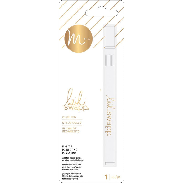 Heidi Swapp - Minc Glue Pens - Select Fine/Wide Tip. Add foil flakes, glitter or other special finishes! This package contains one Glue Pen choose Fine Tip or Wide Tip or both. Imported. Each sold separately. Available at Embellish Away located in Bowmanville Ontario Canada.