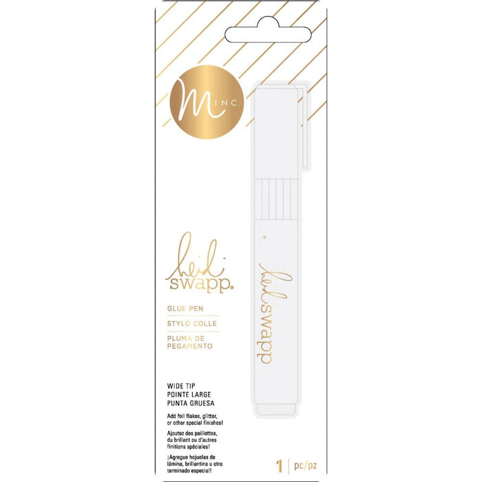 Heidi Swapp - Minc Glue Pens - Select Fine/Wide Tip. Add foil flakes, glitter or other special finishes! This package contains one Glue Pen choose Fine Tip or Wide Tip or both. Imported. Each sold separately. Available at Embellish Away located in Bowmanville Ontario Canada.
