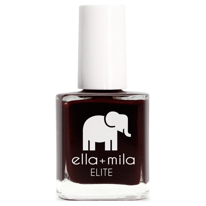 Holiday Fling dark brown burgundy nail polish bottle – ella+mila