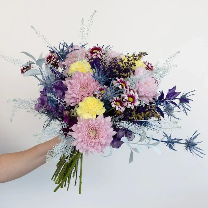 Holographic Purple Flower Bouquet Hand - Image