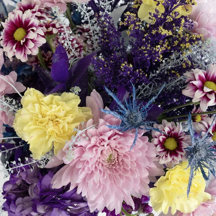 Holographic Purple Flower Bouquet Hand - Image