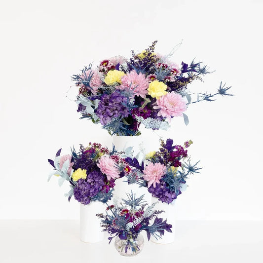 Holographic Purple Flower Centerpieces Hand - Image