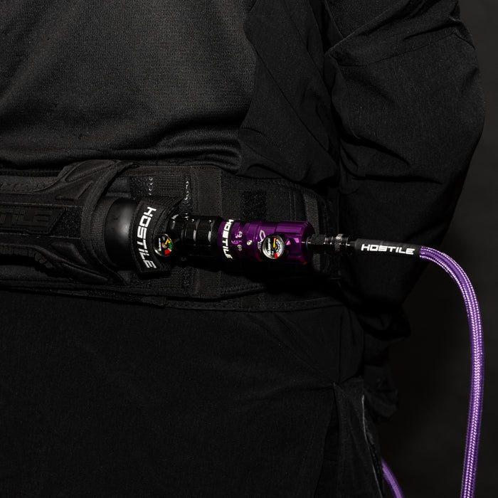 Hostile® XLP Regulator - Top Port Quick-Disconnect - Purple