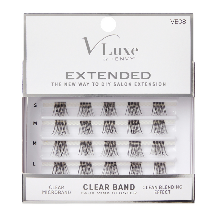 i Envy Vluxe Extended Clear Band Faux Mink Cluster Lash