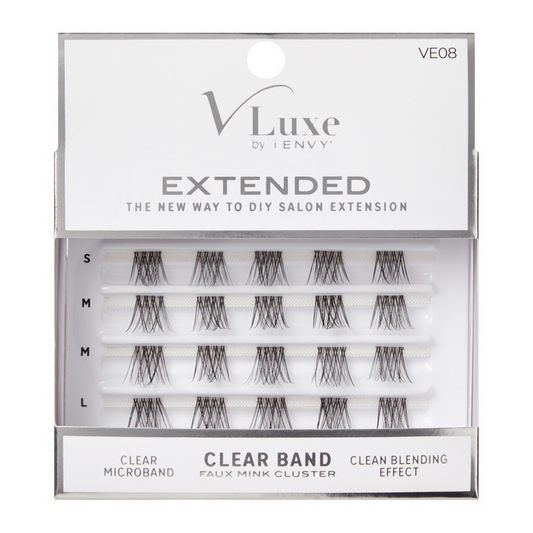 i Envy Vluxe Extended Clear Band Faux Mink Cluster Lash