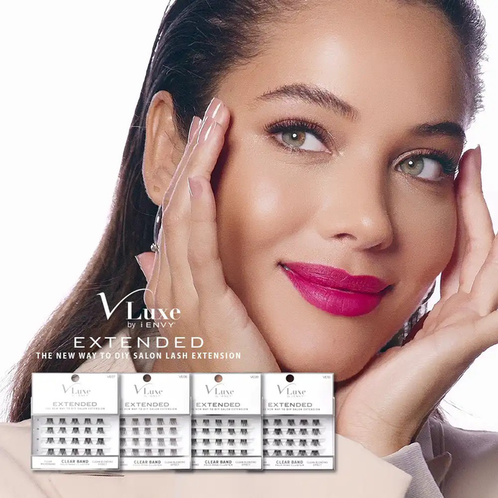 i Envy Vluxe Extended Clear Band Faux Mink Cluster Lash