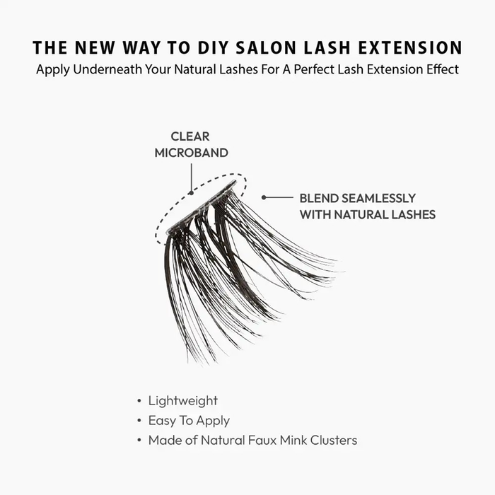 i Envy Vluxe Extended Clear Band Faux Mink Cluster Lash
