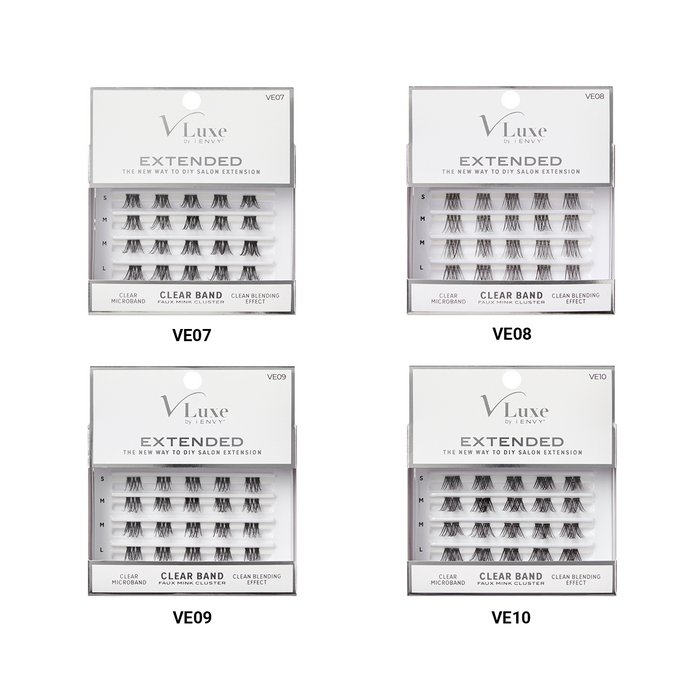 i Envy Vluxe Extended Clear Band Faux Mink Cluster Lash