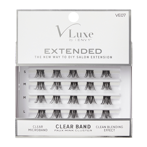 i Envy Vluxe Extended Clear Band Faux Mink Cluster Lash