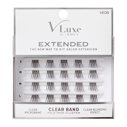 i Envy Vluxe Extended Clear Band Faux Mink Cluster Lash