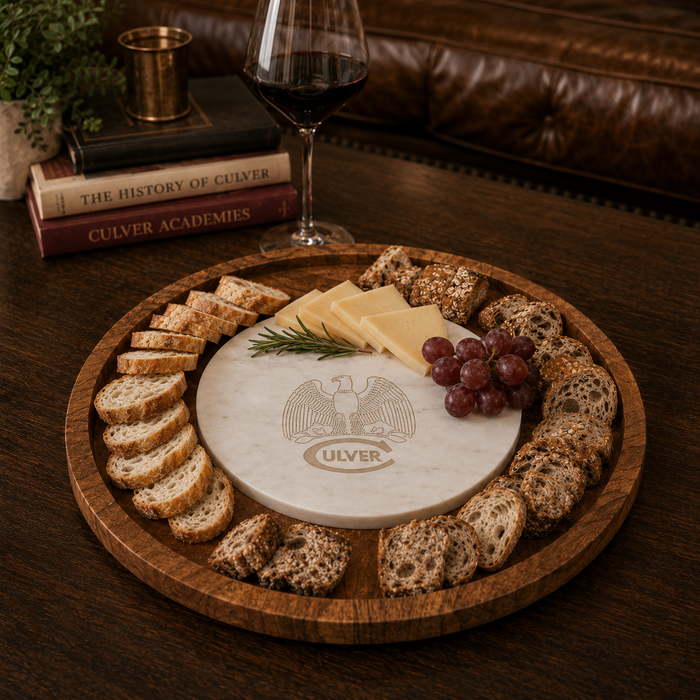 Isla Serving Platter w/ Marble Cheeseboard Insert