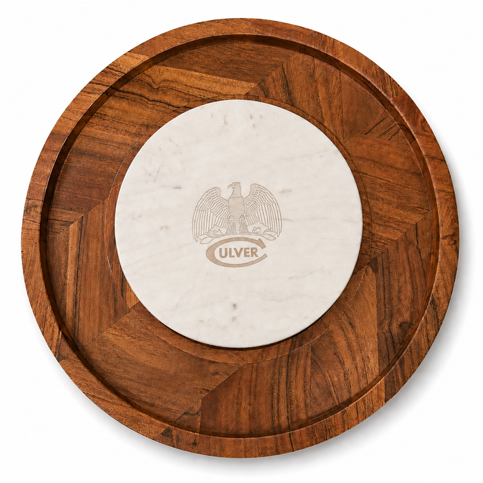 Isla Serving Platter w/ Marble Cheeseboard Insert
