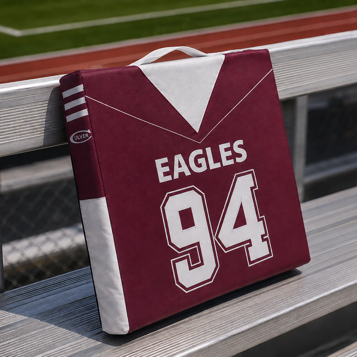 Jersey Fabric Covered Stadium Seat - Maroon
