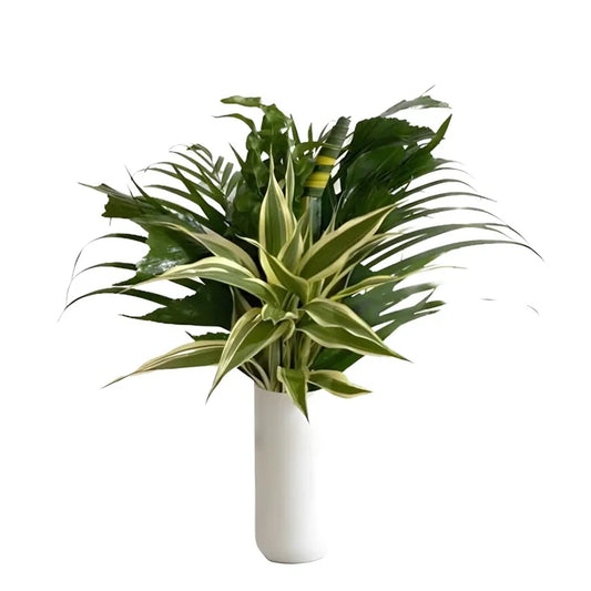 Jungle Greenery Tropical Centerpiece Close Up - Image