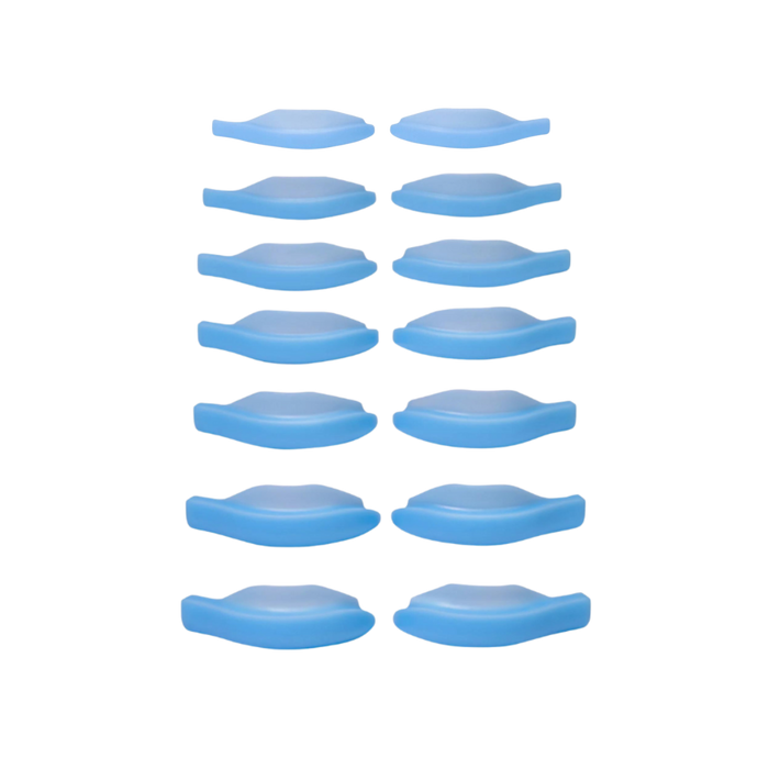 Katya Vinog - Silicone shields kit, Sky Blue (8 pairs, Size 1.5-5)