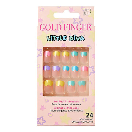 Kiss Gold Finger Little Diva 20 Nails - ikatehouse