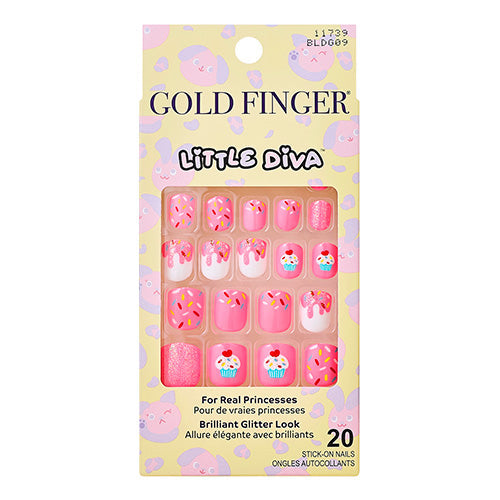 Kiss Gold Finger Little Diva 20 Nails