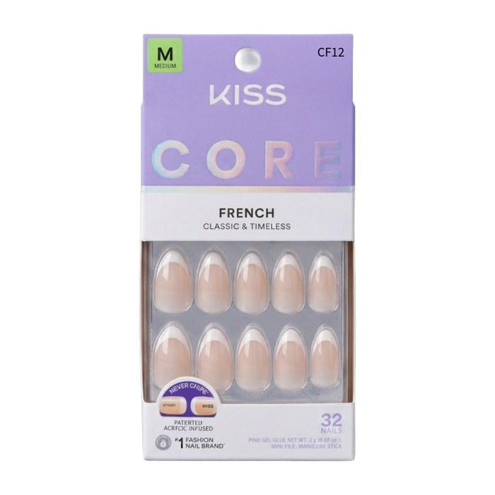 KISS NEW YORK Core French Nails [Burble] #CF12