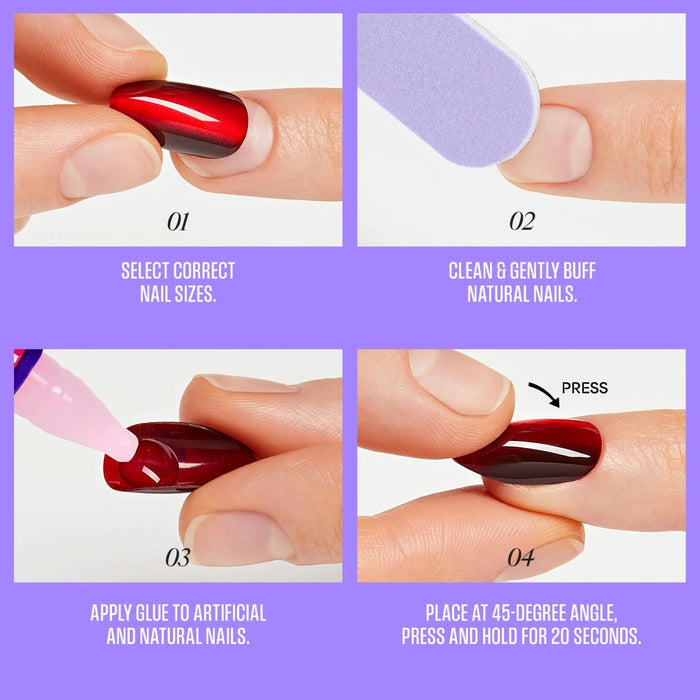KISS NEW YORK Core French Nails [Burble] #CF12