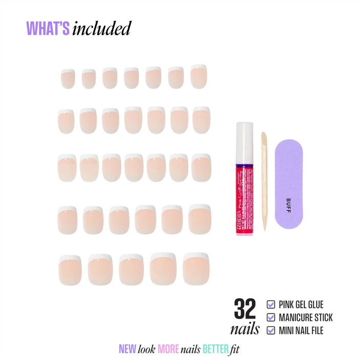 KISS NEW YORK Core French Nails [Perfection] #CF01