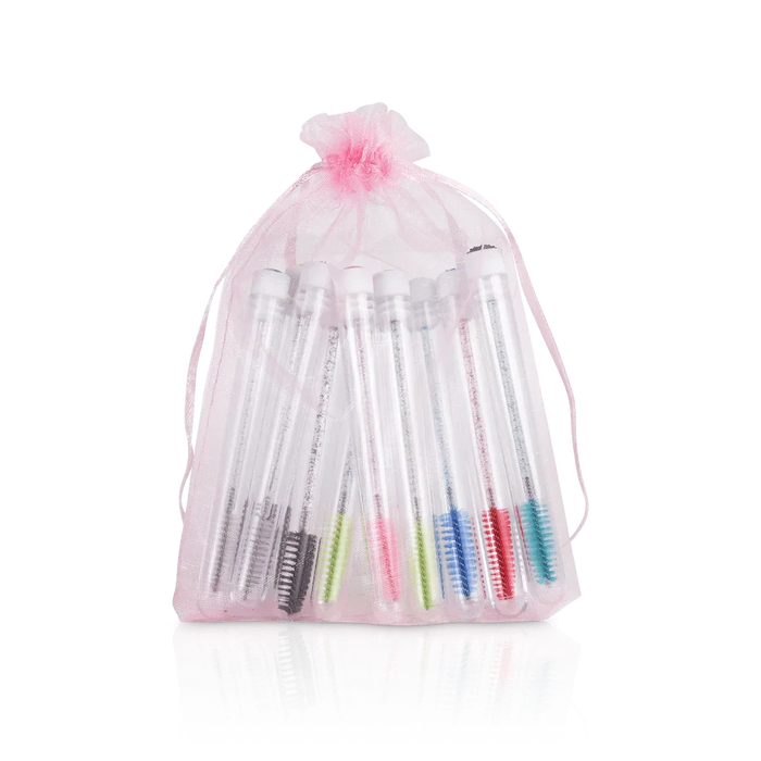 Mascara Brushes With Tubes from Paris Lash Academy: Varying Colors (front view in bag)