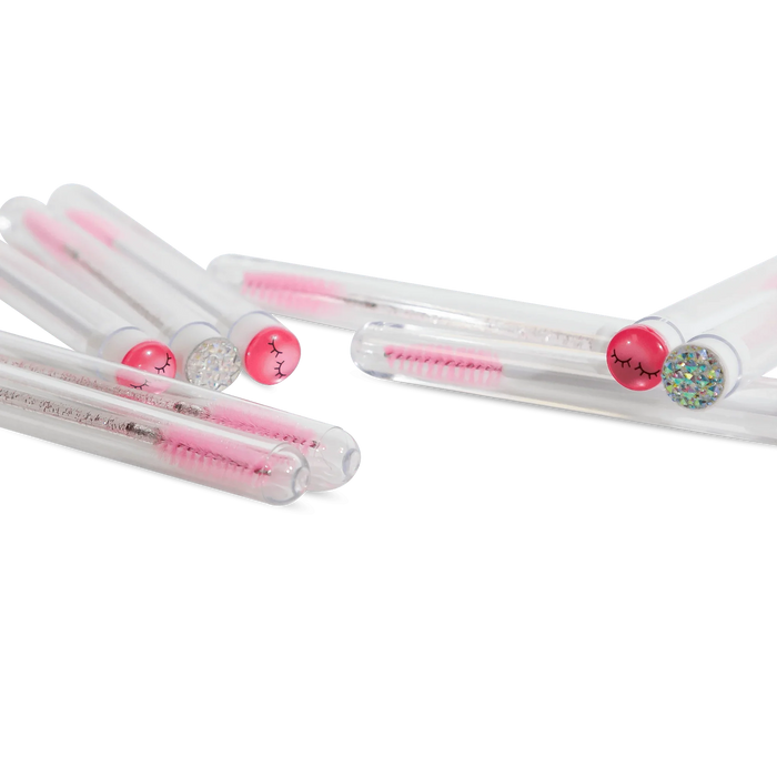 Mascara Brushes With Tubes from Paris Lash Academy: Varying Colors (front view of tubes layed down)