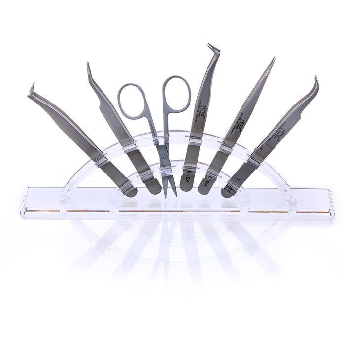 Clear Acrylic Tweezer Stand with Tweezers