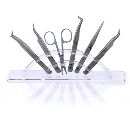 Clear Acrylic Tweezer Stand with Tweezers