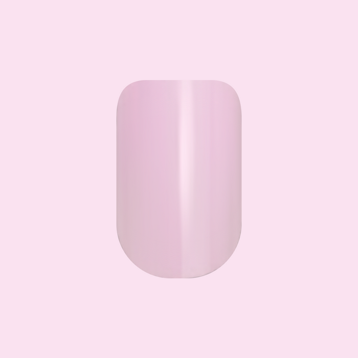Lavender Stems - Press-On | Extra Short | Squoval showing milky sheer lavender false nail in extra short squoval shape