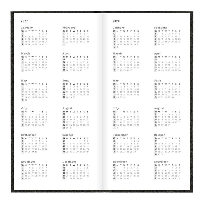 Letts Compact Weekly Planner, Principal, 2027 Black 27-C30NUBK#color_black