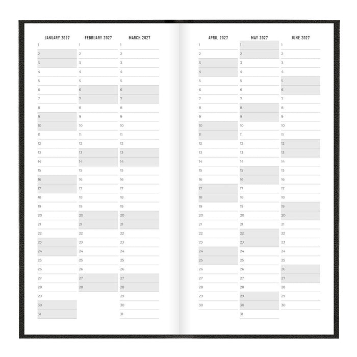 Letts Compact Weekly Planner, Principal, 2027 Black 27-C30NUBK#color_black