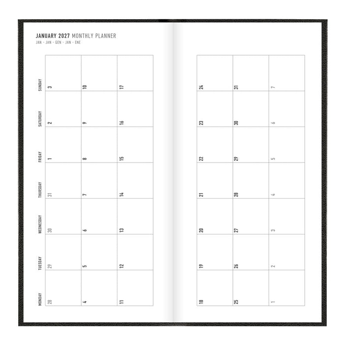 Letts Compact Weekly Planner, Principal, 2027 Black 27-C30NUBK#color_black