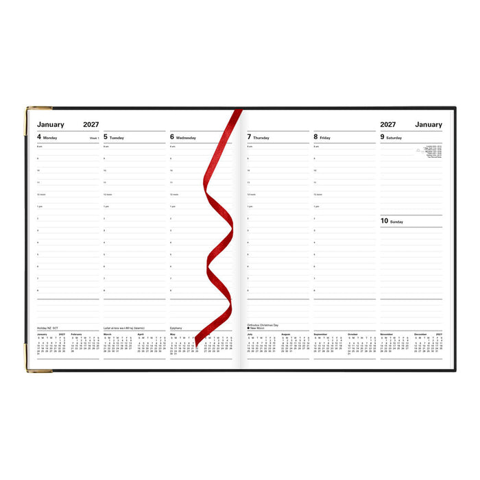 Letts Quarto Weekly Appointment Book, Roma, 2027 Black 27-C33YIBK#color_black
