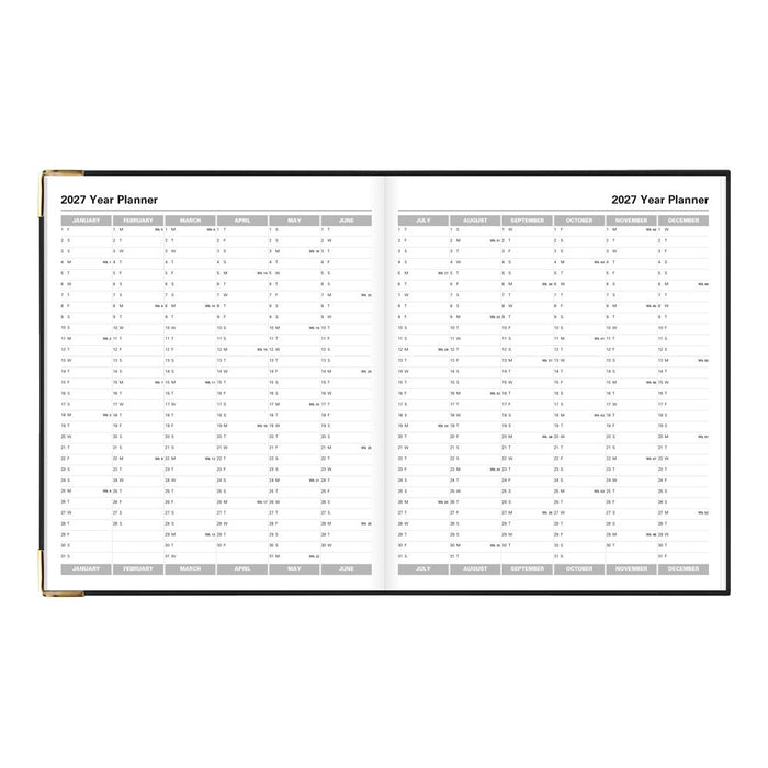 Letts Quarto Weekly Appointment Book, Roma, 2027 Black 27-C33YIBK#color_black