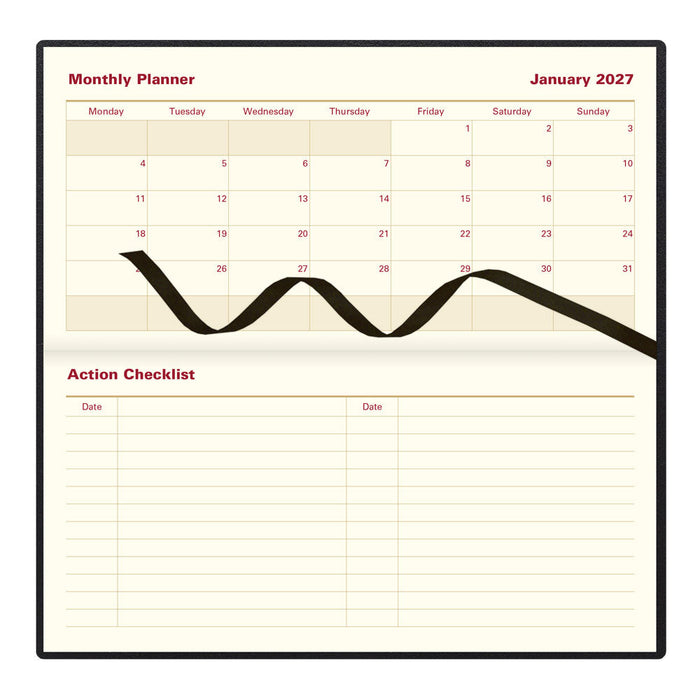 Letts Slim Weekly Appointment Book, Belgravia, 2027 Black 27-C33SBK#color_black