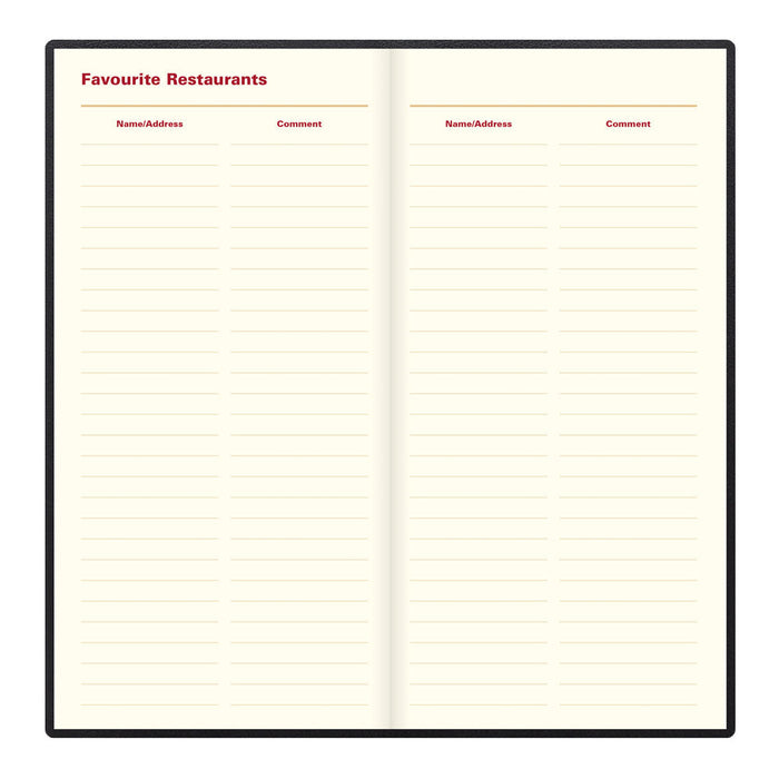 Letts Slim Weekly Appointment Book, Belgravia, 2027 Black 27-C33SBK#color_black