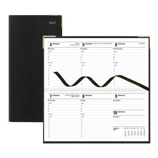 Letts Slim Weekly Appointment Book, Classic, 2027 Black 27-C32SBK#color_black