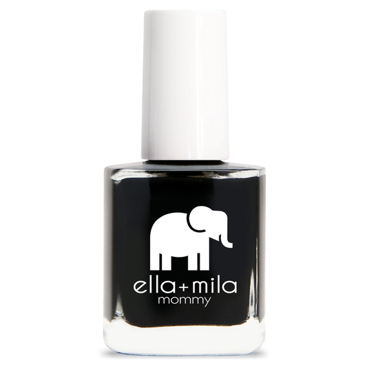 Lights Out pure black nail polish bottle – ella+mila