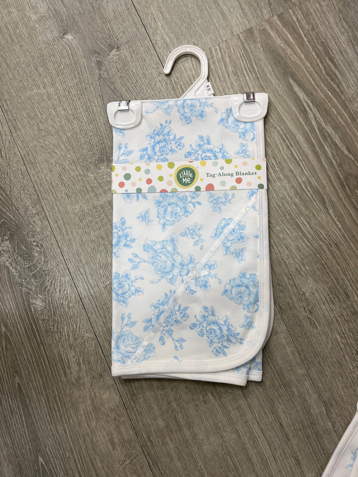 Little Me Blue Flower Blanket