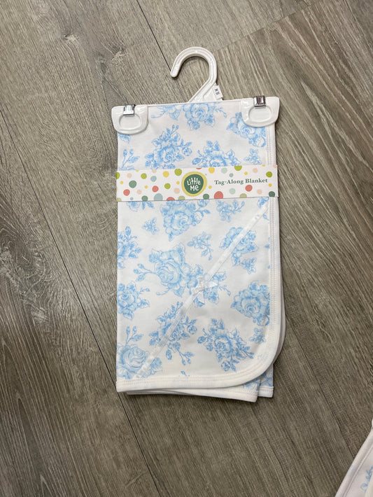 Little Me Blue Flower Blanket